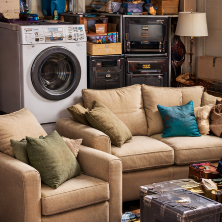 Loaded truck ready for disposal